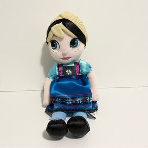 Disney Animators Collection Frozen Elsa Baby Plush Soft Cuddle Toy 12” Stuffed